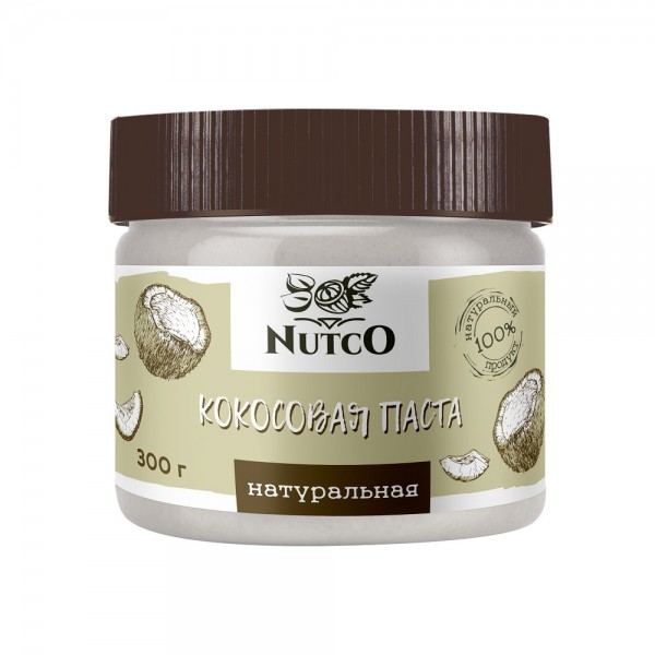 Кокосовая паста NUTCO натуральная - 300 гр.